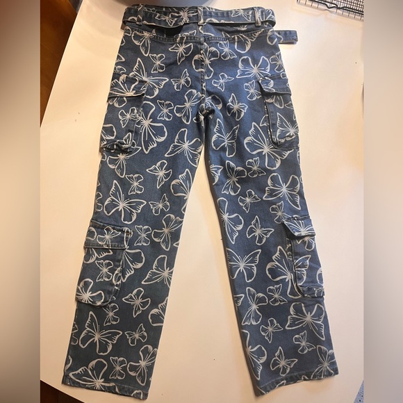 Y2K/ Celebrity Ace/Butterfly Jean/Straight Leg/ Painters Pockets/Butterfly Print - Picture 4 of 8